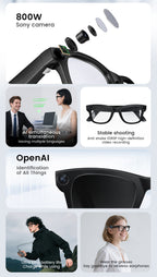 CyanVue AI Smart Glasses – 8MP Camera Glasses with Music & Call Features