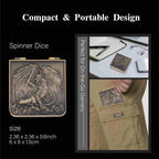 Pocket Revolving Metal RPG Dice - Dungeons & Dragons D20 Dice Games Rpg Metal Set with leather case