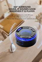 Aquro S3 Ultra – IPX7 Waterproof Shower Speaker with RGB Light & LED Display