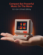 MiniToo Retro PC-Style Pixel Bluetooth Speaker & Alarm Clock