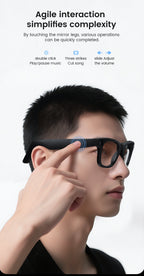 CyanVue AI Smart Glasses – 8MP Camera Glasses with Music & Call Features