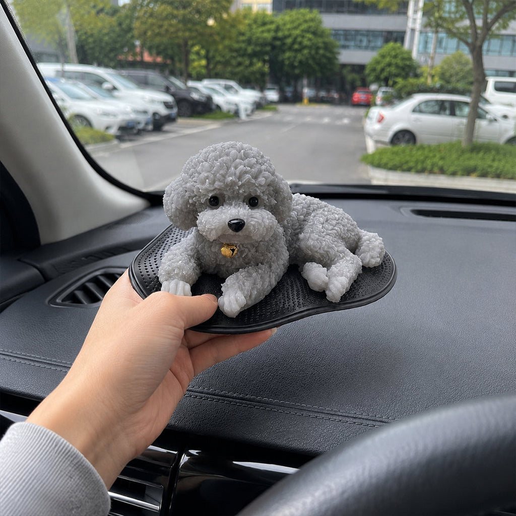 Dashboard Buddy-Squeezable Puppy Toy with mat