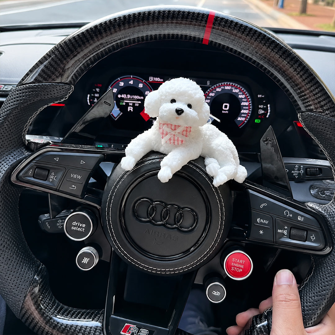 Dashboard Buddy-Squeezable Puppy Toy with mat