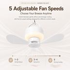 Portable Rechargeable Hanging Fan Light for Indoor & Outdoor Use