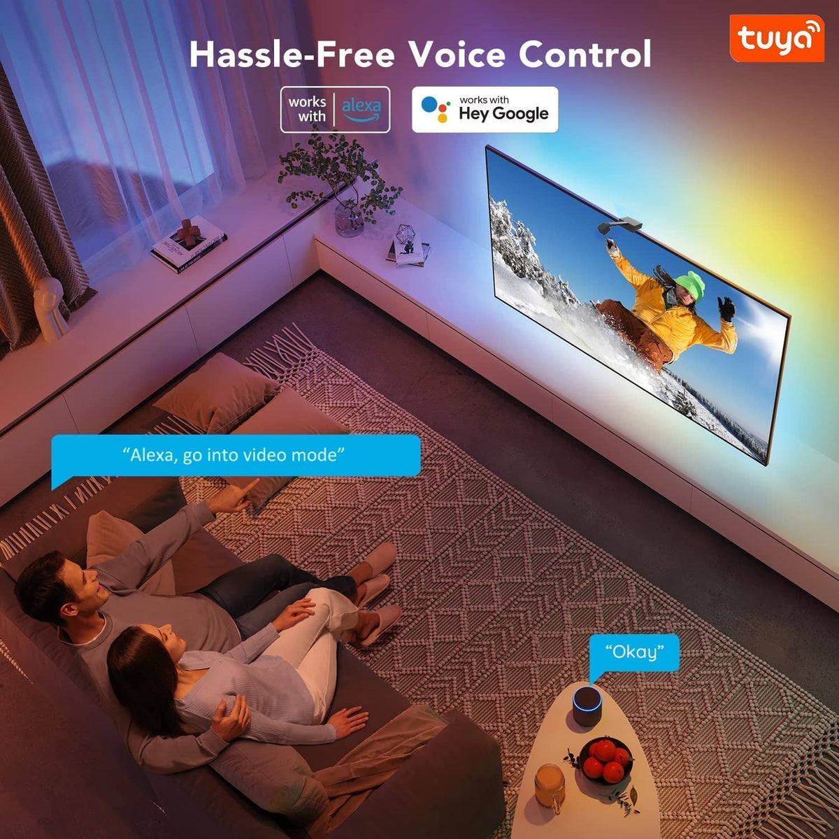 GlowSync™ HD – Smart LED TV Backlight Strip with Real-Time Screen Sync (50–65” TVs Only)