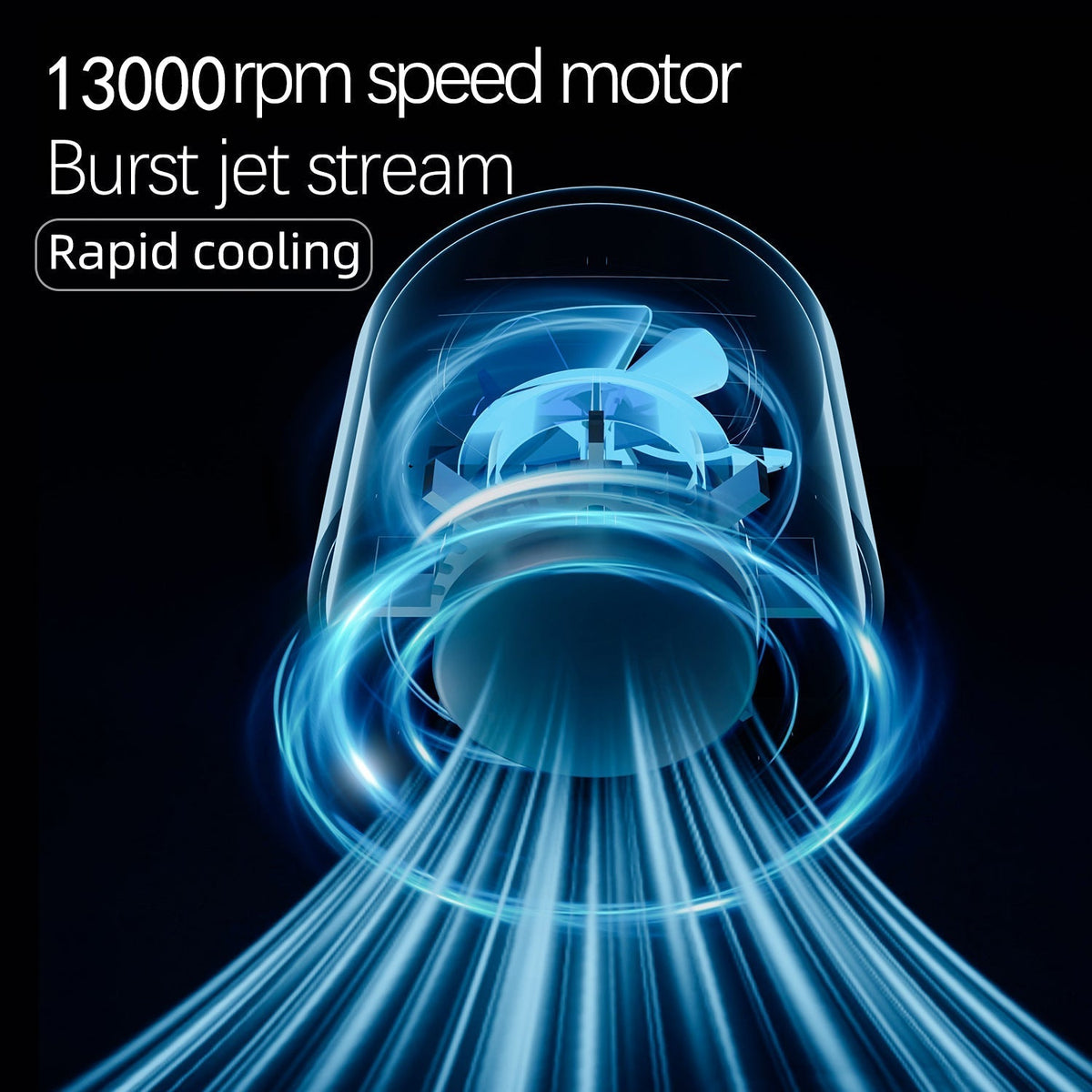 IceRush Turbo – Handheld Fan with Instant Cooling Plate & LED Light