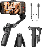 AOCHUAN Smart XE – 3-Axis Foldable Smartphone Gimbal with Gesture Control, Joystick, and AI Face Tracking