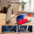 2 in 1 Invisible Holder Charger Cable 240W Fast Charging Cord with Built-In Phone Stand, 4.9FT