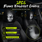 Car Headrest Covers (Set of 2) | Stretchy Universal Fit for All Vehicles