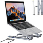 USB-C Docking Station Laptop Stand – 8-in-1 USB-C Hub with 4K HDMI, 100W PD, Dual USB 3.0