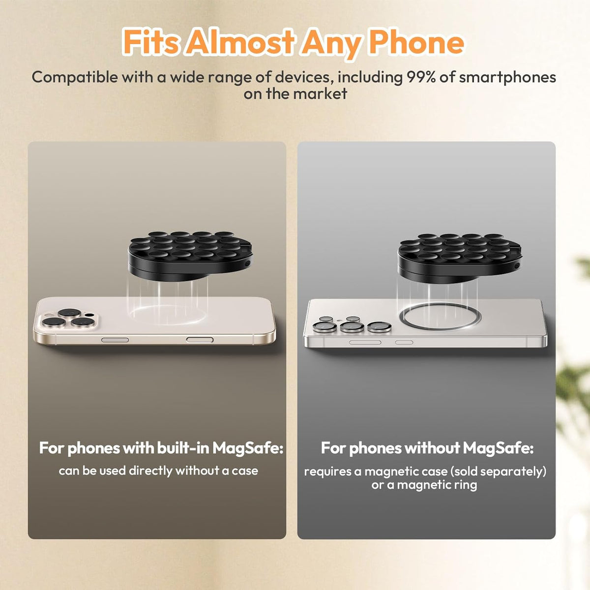 Double-Sided Suction & Magnetic Phone Holder