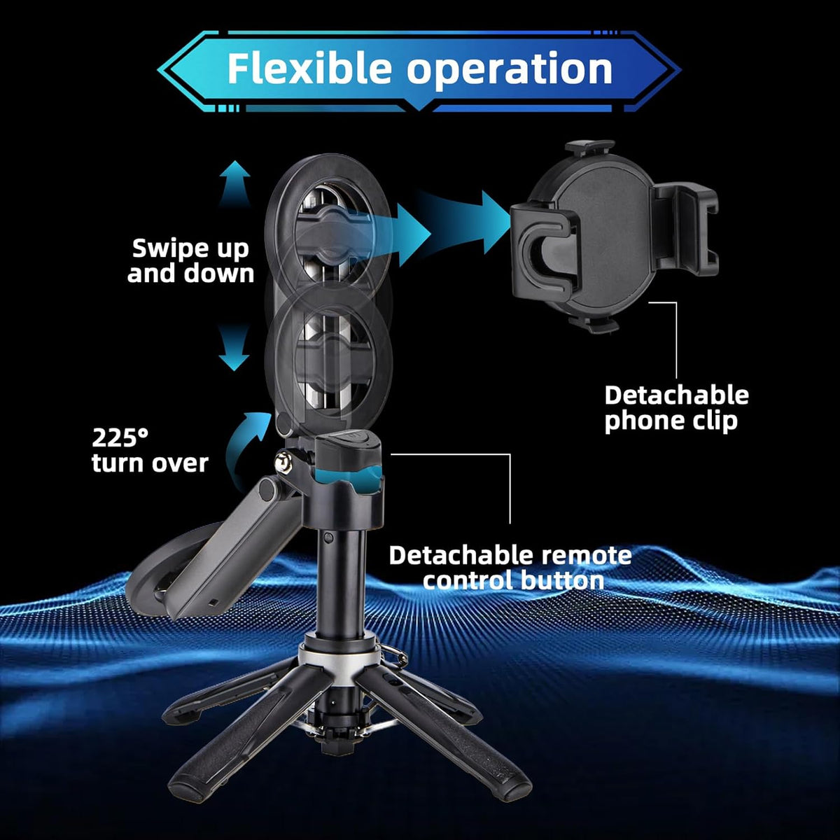 Portable MagSafe Travel Selfie Stick with Remote Control & Magnetic Ring
