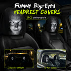 Car Headrest Covers (Set of 2) | Stretchy Universal Fit for All Vehicles