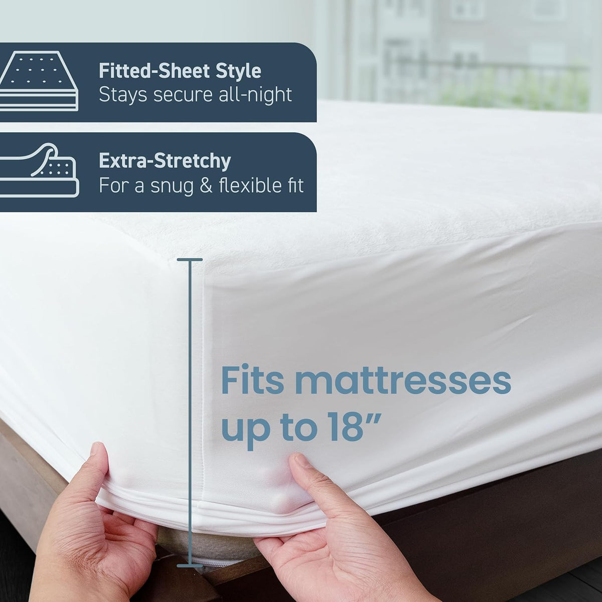SleepGuard Premium Cotton Waterproof Mattress Protector