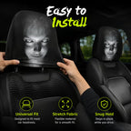 Car Headrest Covers (Set of 2) | Stretchy Universal Fit for All Vehicles
