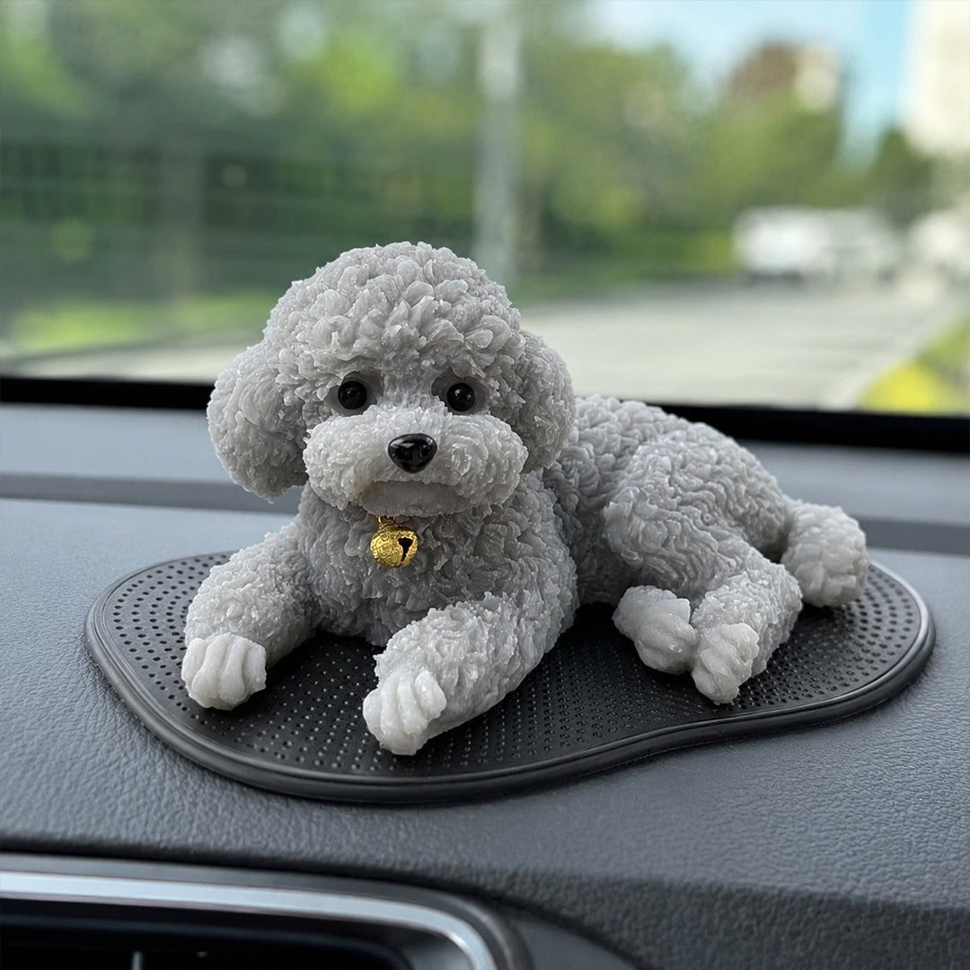 Dashboard Buddy-Squeezable Puppy Toy with mat