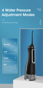 HydroPulse Pro – Portable Water Flosser with 4 Modes & 8 Tips