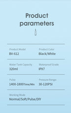 HydroPulse Pro – Portable Water Flosser with 4 Modes & 8 Tips