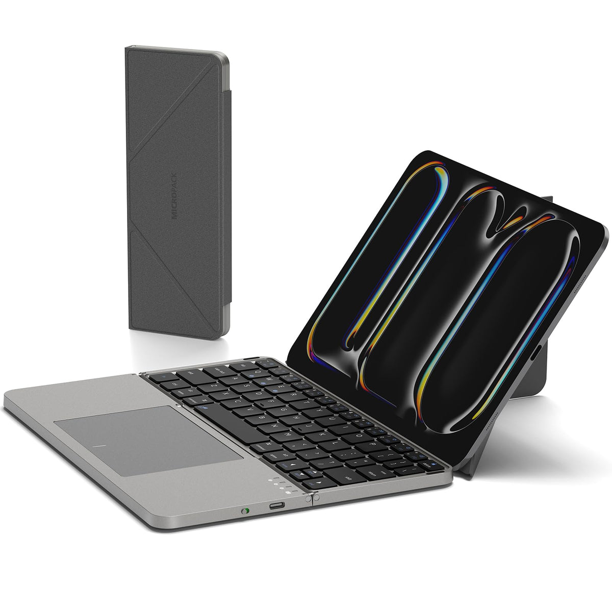 Foldable Bluetooth Keyboard with Touchpad and Stand