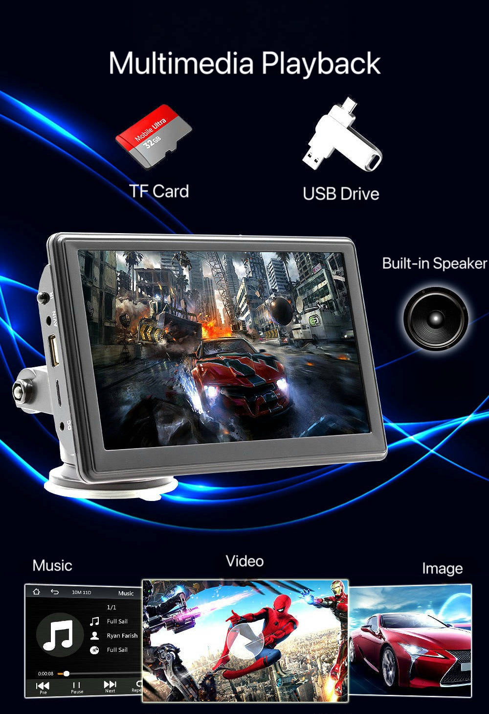 DriveSync 7 – Wireless CarPlay & Android Auto Screen