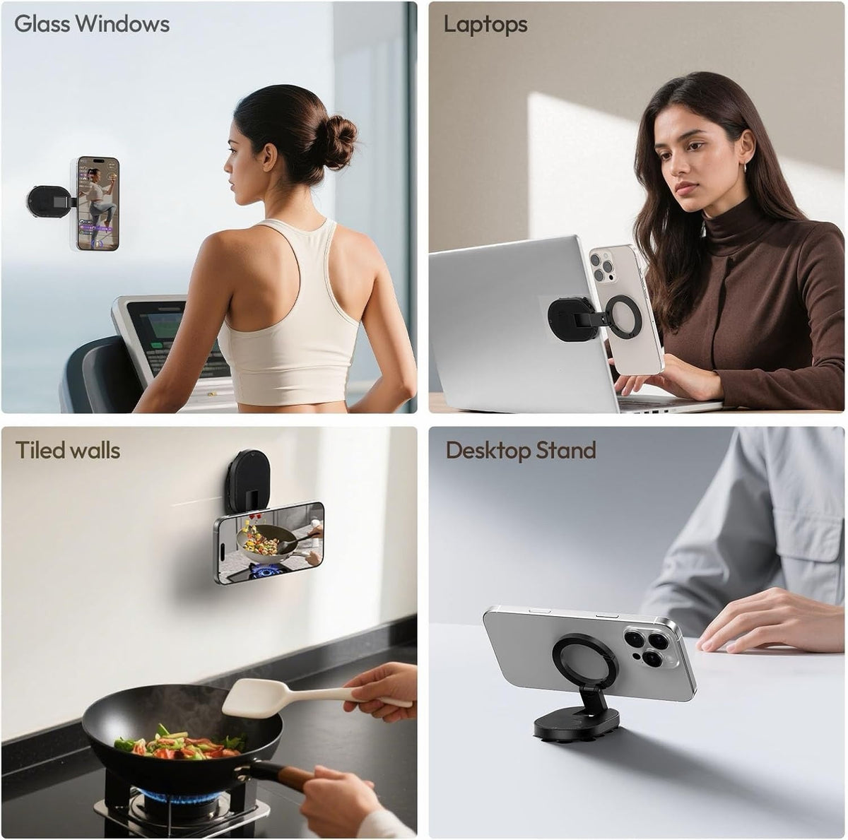 Double-Sided Suction & Magnetic Phone Holder