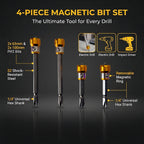 4-Piece PH2 Magnetic Screw-Holding Bit Set