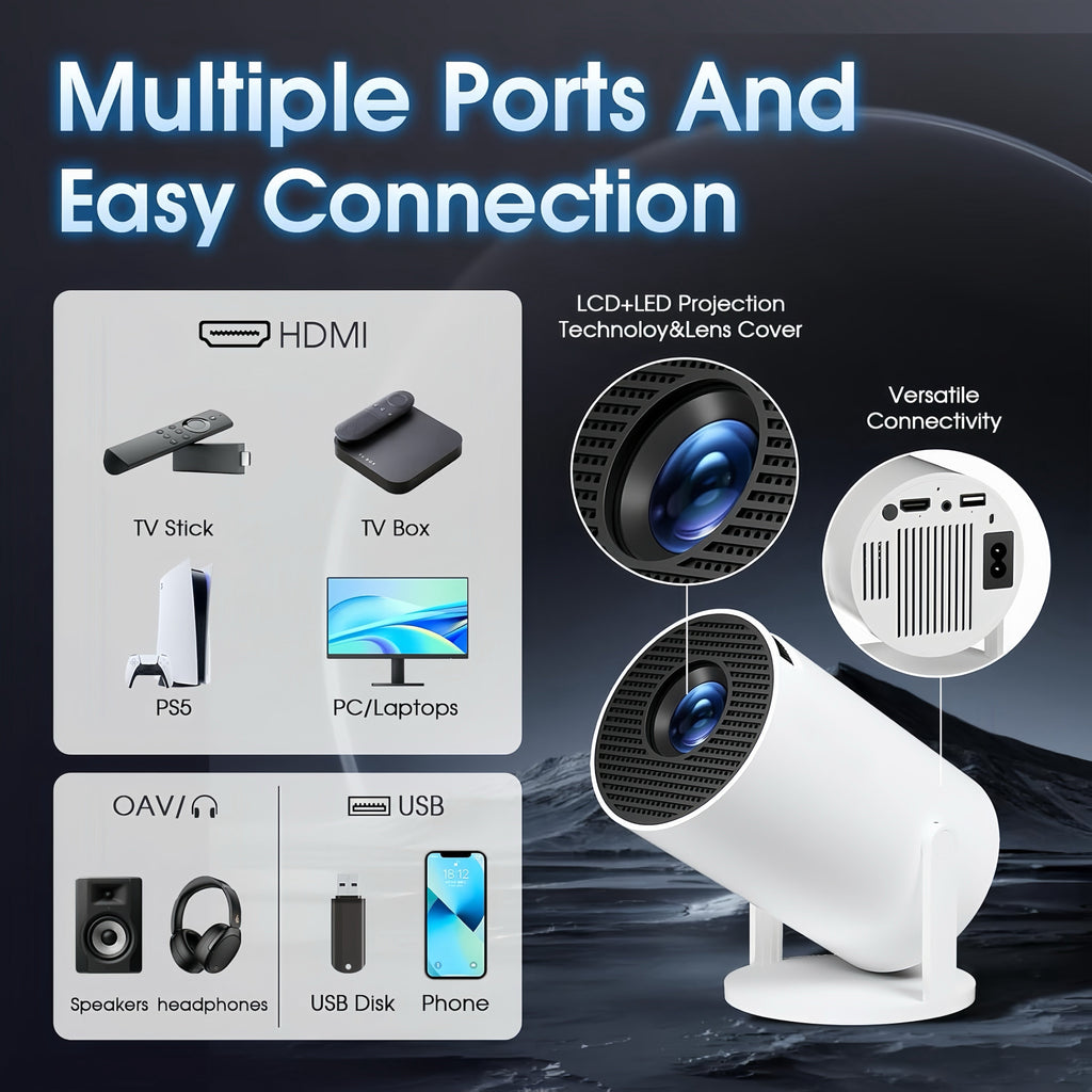 PocketBeam Smart 180° Projector