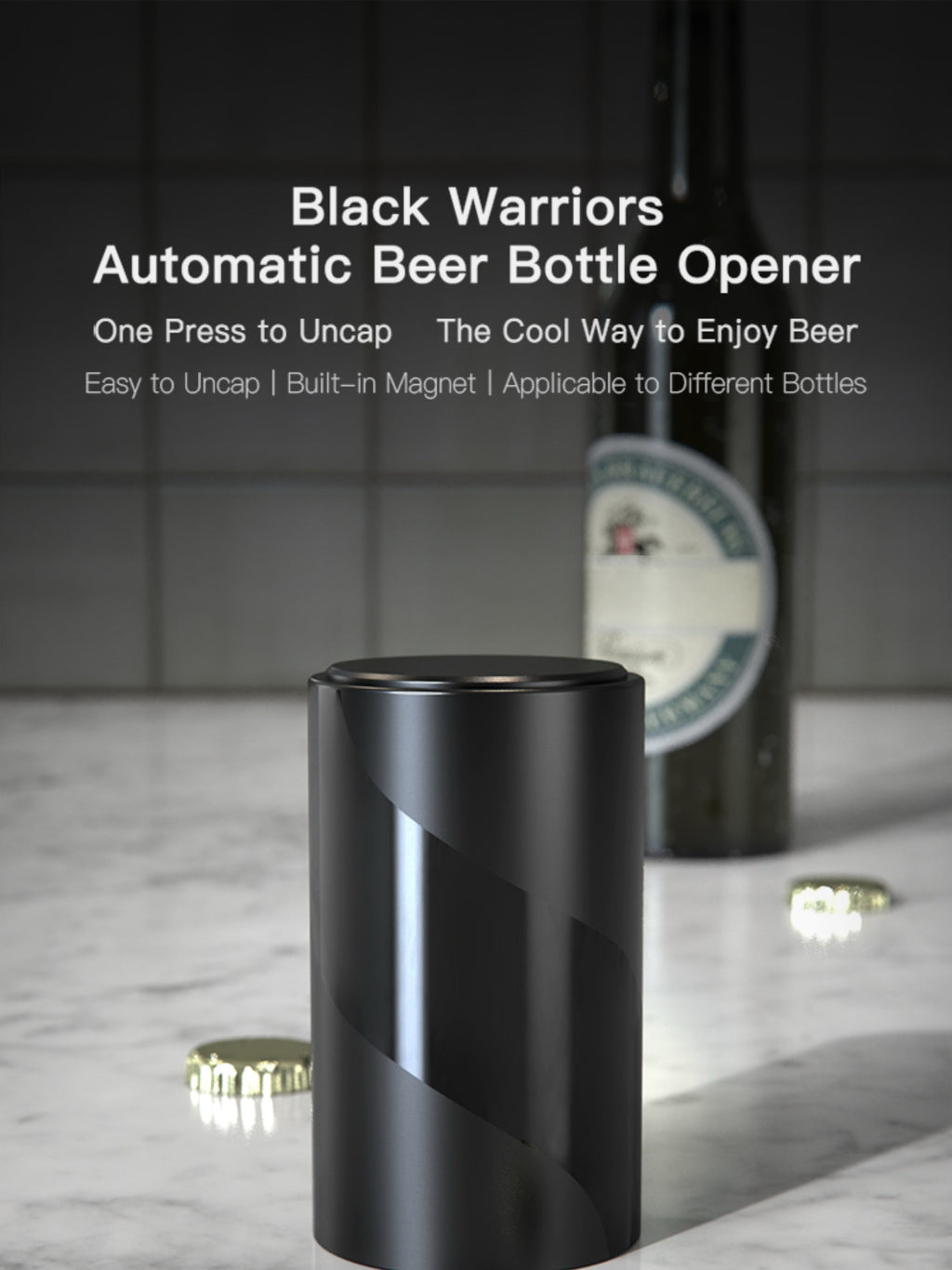 All-in-One Wine & Beer Opener Gift Set – Electric Corkscrew with Aerator & Vacuum Stopper + 2 x Push-Down Beer Opener