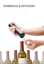 All-in-One Wine & Beer Opener Gift Set – Electric Corkscrew with Aerator & Vacuum Stopper + 2 x Push-Down Beer Opener