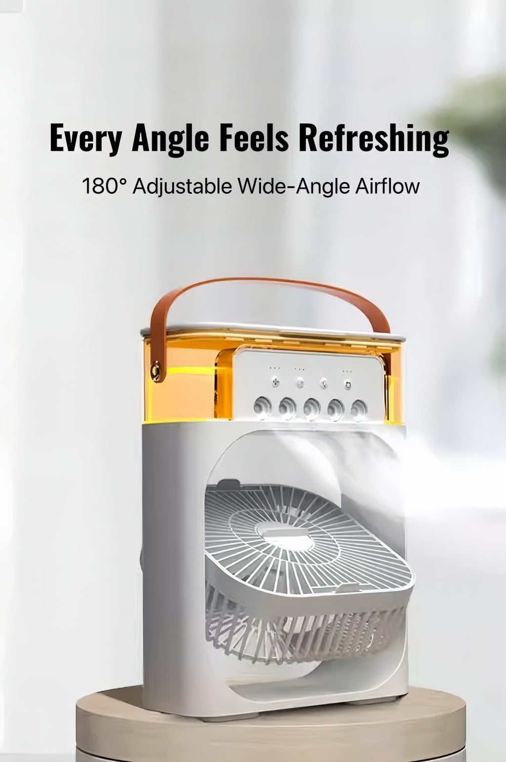 ChillBreeze Pro – Personal Cooling Fan with Adjustable Mist & Ambient Light
