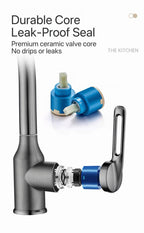 AeroSpa 4-Mode Stainless Steel Bathroom Faucet