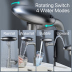 AeroSpa 4-Mode Stainless Steel Bathroom Faucet