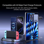 StarCharge 4-in-1 66W Retractable Car Charger with Starry Roof Light