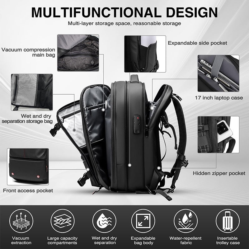 AirSeal Pro – Vacuum Compression Travel Backpack