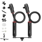 RM 03 Macro Photo LED Light for Mushrooms and Miniatures, 5 Colors CRI95, Flexible Arm, Diffuser