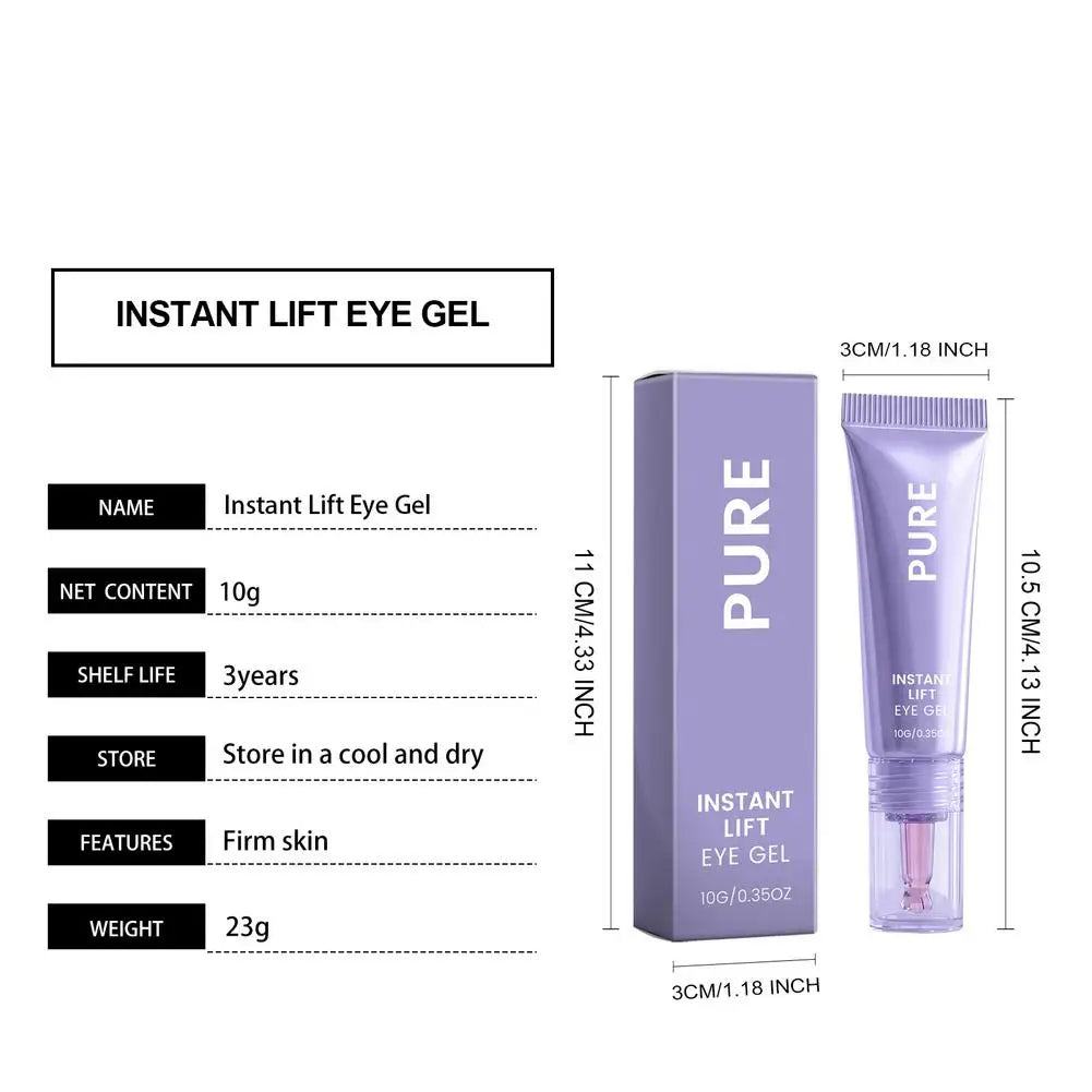 PURE Instant Lifting Eye Cream Gel - Collagen Firming Anti Dark Circles Remove Eye Bags Wrinkle Care Eye Massager Skincare