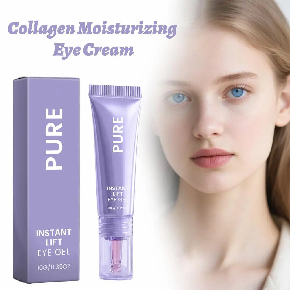PURE Instant Lifting Eye Cream Gel - Collagen Firming Anti Dark Circles Remove Eye Bags Wrinkle Care Eye Massager Skincare