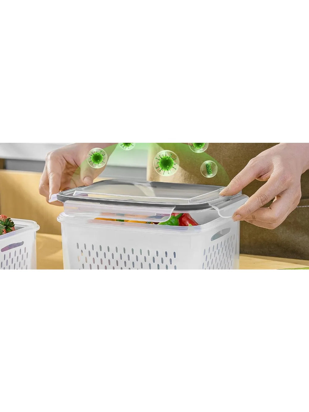 6-Piece Fresh-Lock Fridge Storage Containers
