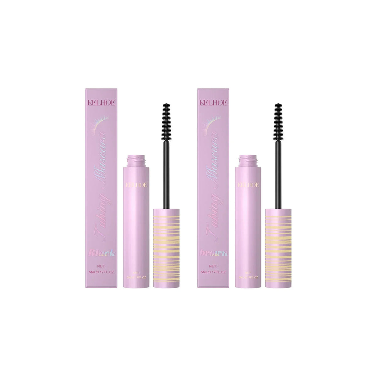 Black Brown Mascara Lengthens Eyelashes Curling Natural Fast Dry Silk Fiber Matte Waterproof Eye Lashes Makeup Mascara Comestics