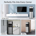 3-5 Gal Bottom-Loading Water Cooler Dispenser, 3 Temperature Settings (Hot, Room, Cold), Child Safety Lock, Stainless Steel for Home, Office