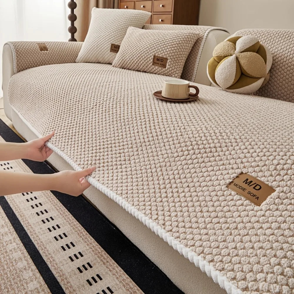 Anti-Slip Chenille Sofa Cover — Non-Slip, Pet-Friendly Couch & Cushion Protector, All Seasons