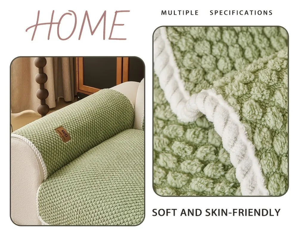 Anti-Slip Chenille Sofa Cover — Non-Slip, Pet-Friendly Couch & Cushion Protector, All Seasons