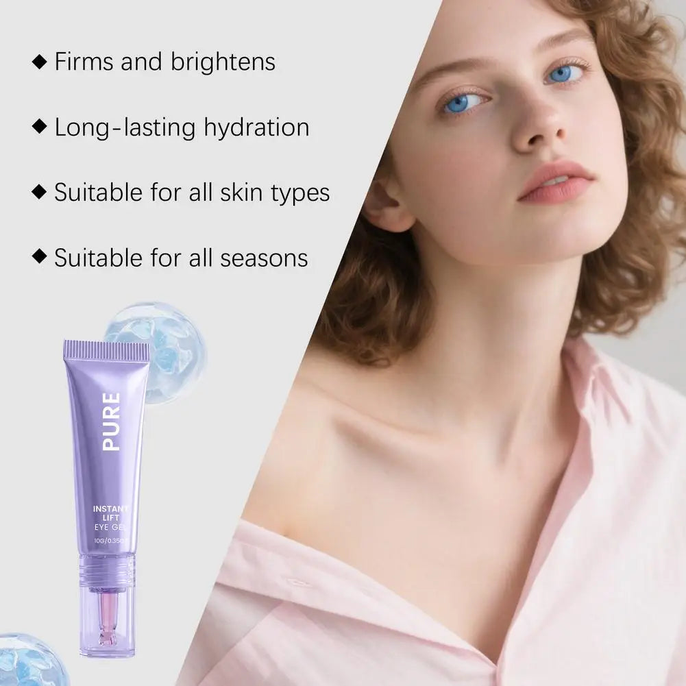 PURE Instant Lifting Eye Cream Gel - Collagen Firming Anti Dark Circles Remove Eye Bags Wrinkle Care Eye Massager Skincare