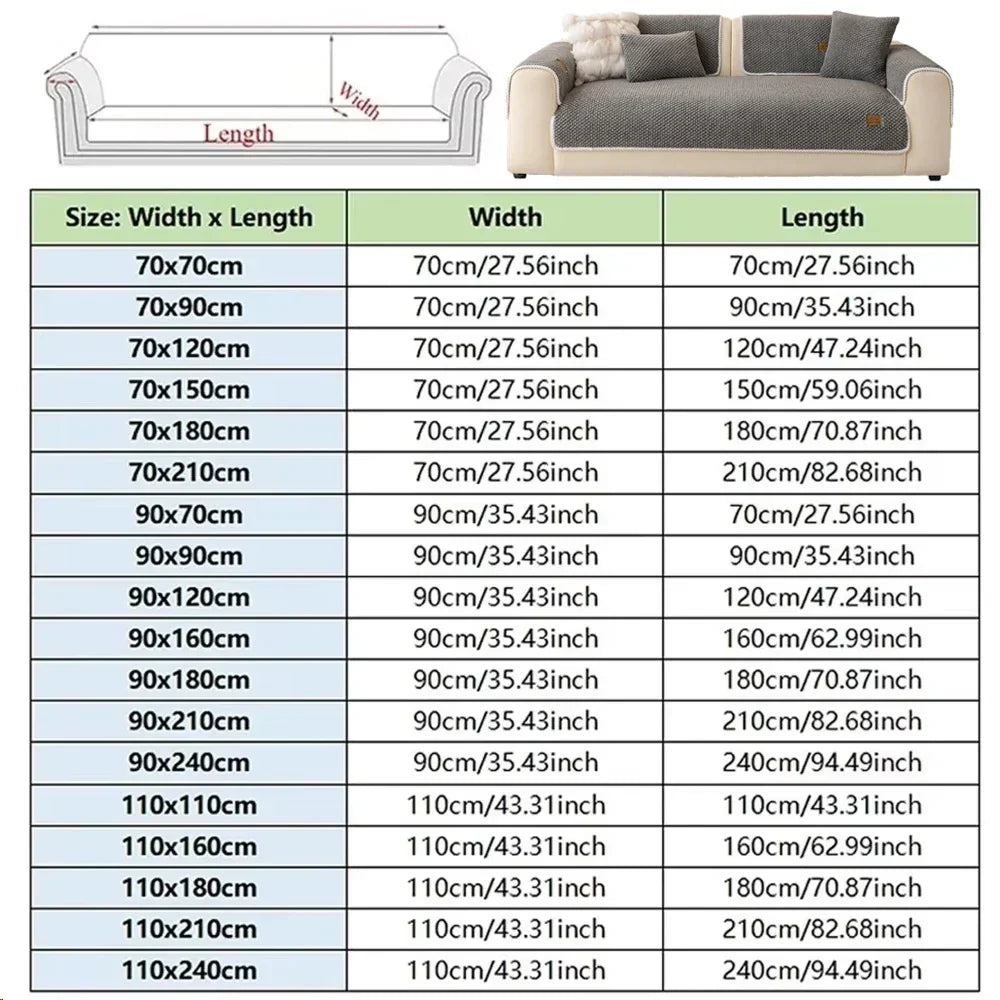 Anti-Slip Chenille Sofa Cover — Non-Slip, Pet-Friendly Couch & Cushion Protector, All Seasons