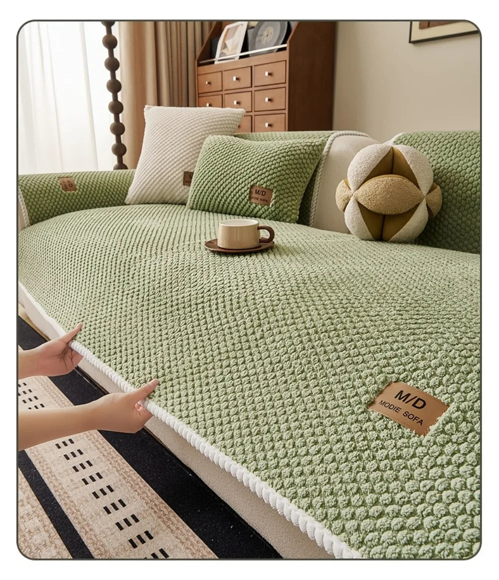 Anti-Slip Chenille Sofa Cover — Non-Slip, Pet-Friendly Couch & Cushion Protector, All Seasons