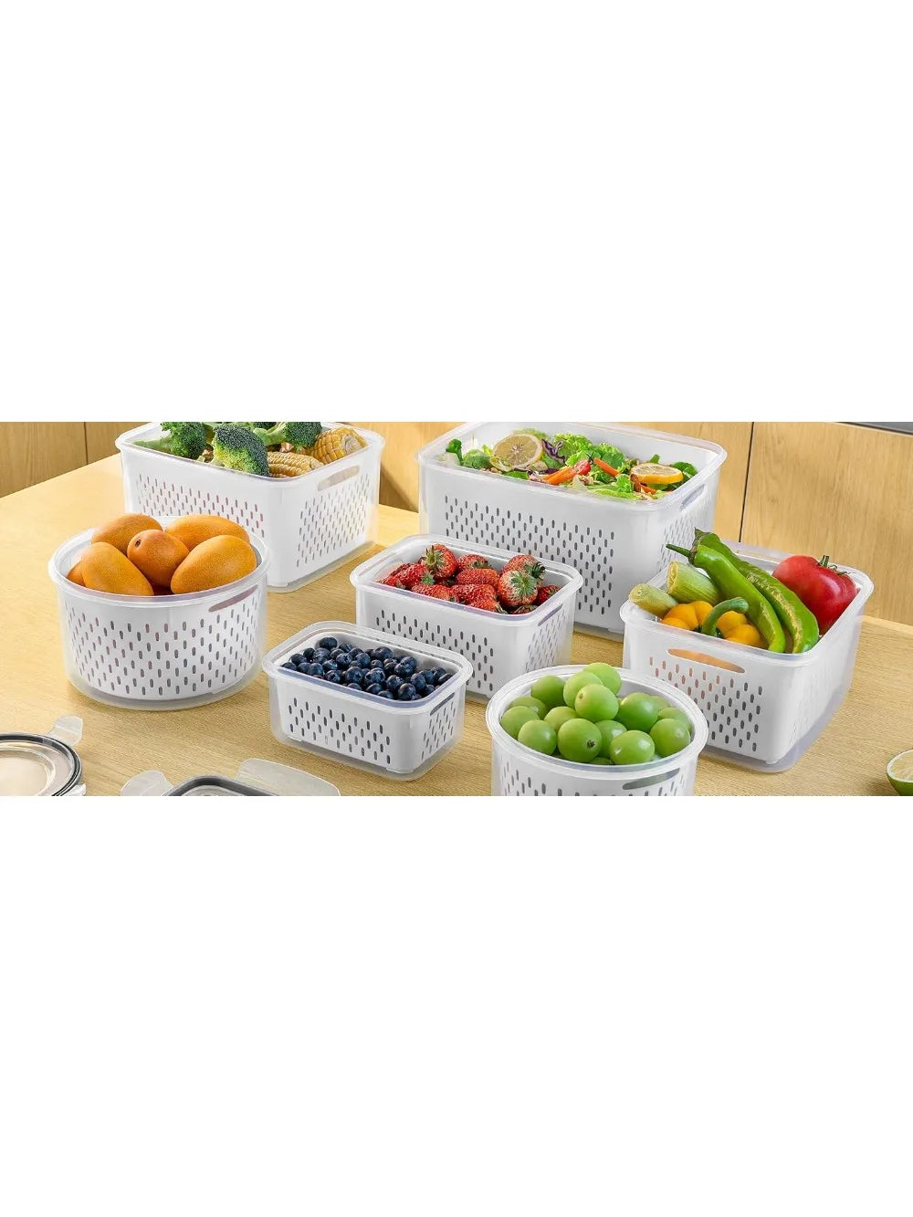 6-Piece Fresh-Lock Fridge Storage Containers