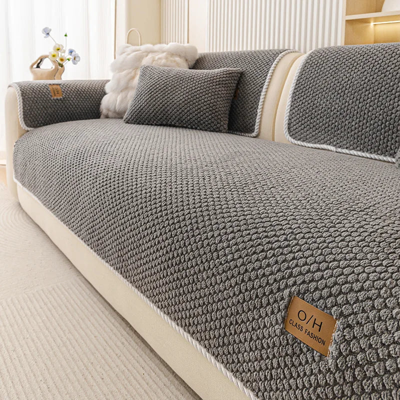 Anti-Slip Chenille Sofa Cover — Non-Slip, Pet-Friendly Couch & Cushion Protector, All Seasons