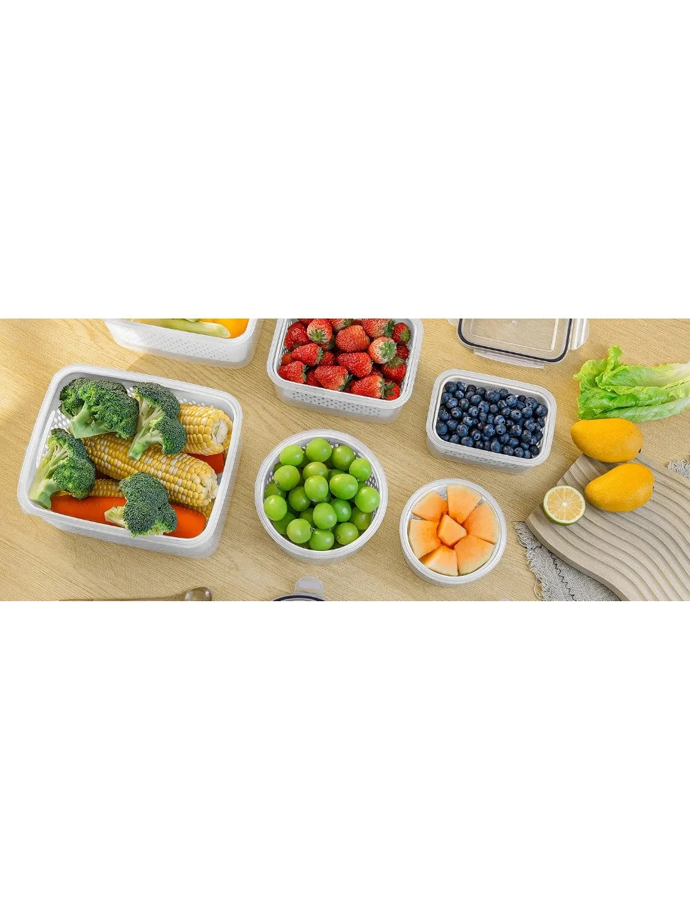 6-Piece Fresh-Lock Fridge Storage Containers