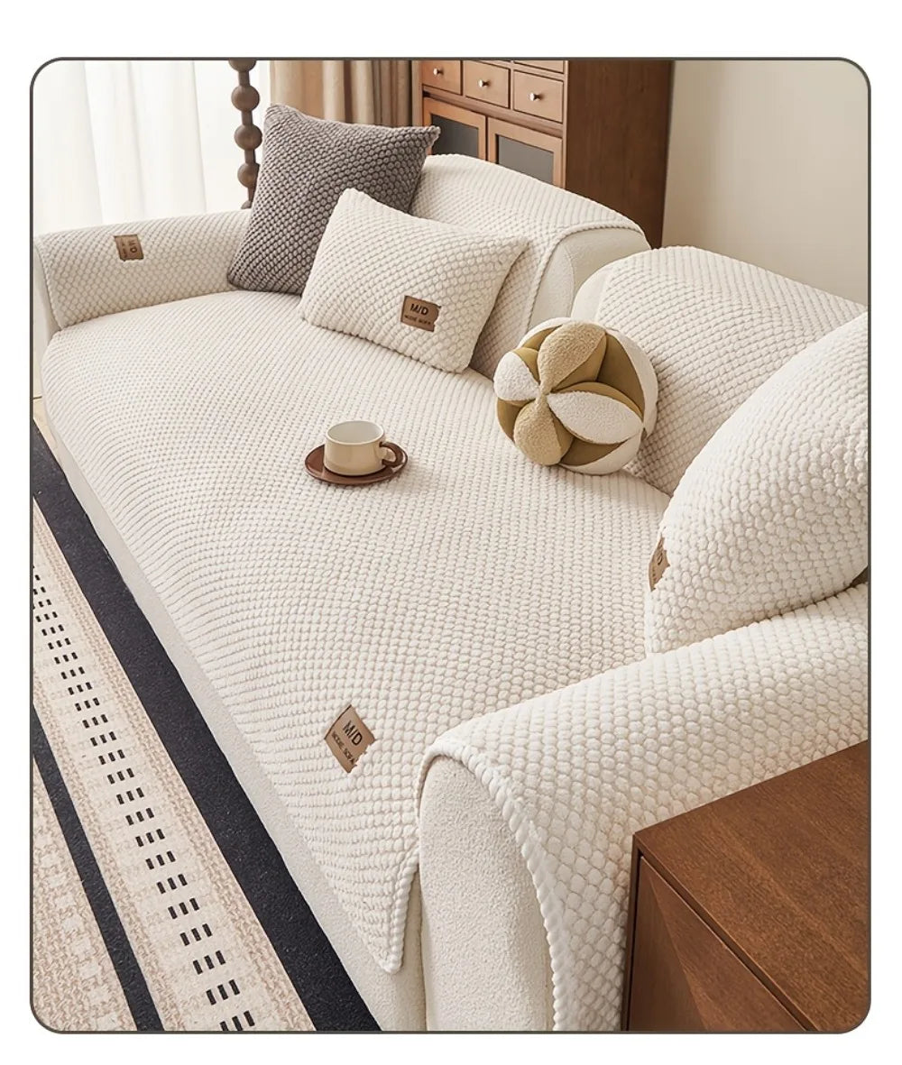 Anti-Slip Chenille Sofa Cover — Non-Slip, Pet-Friendly Couch & Cushion Protector, All Seasons