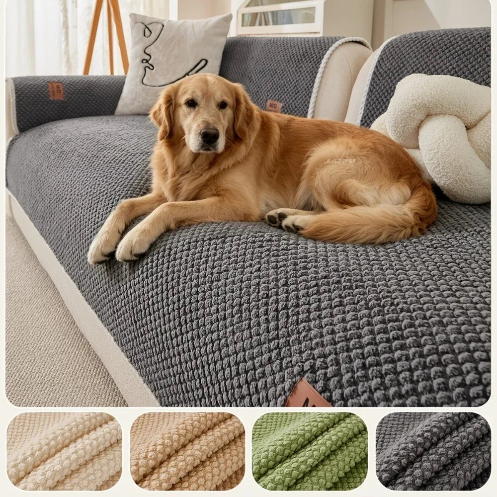 Anti-Slip Chenille Sofa Cover — Non-Slip, Pet-Friendly Couch & Cushion Protector, All Seasons